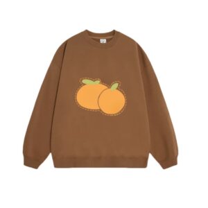 Brown Sweatshirt With Fruit Print