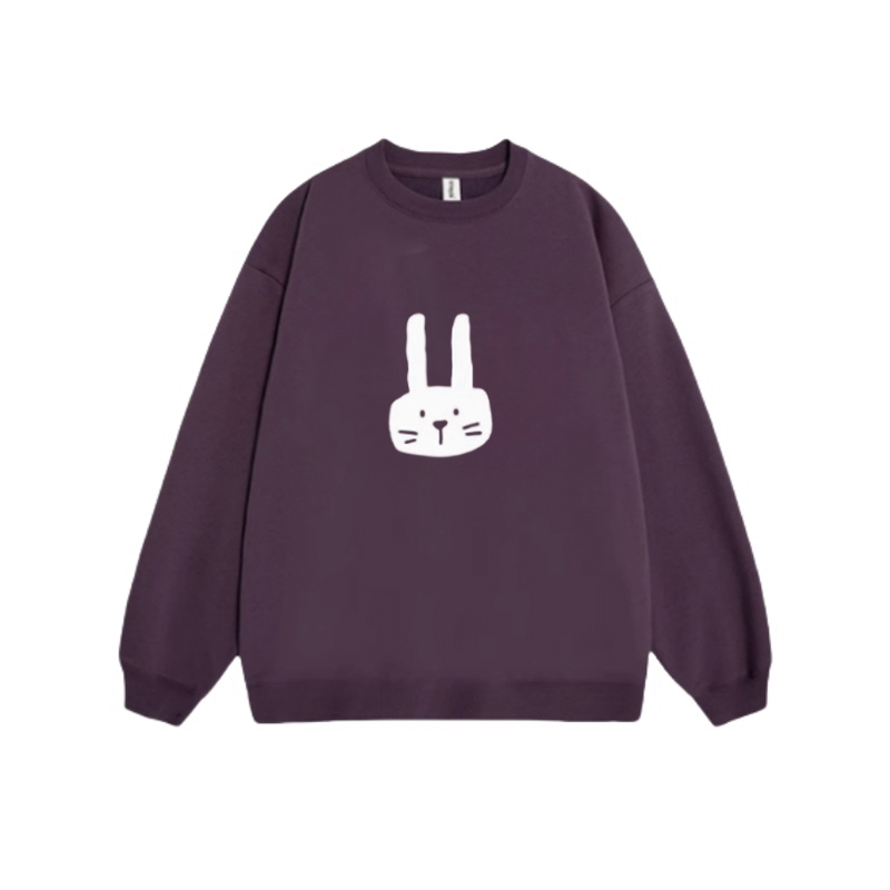 Cute Bunny Round Neck Sweatshirt