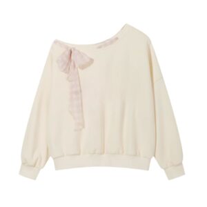 Fashionable Slant Collar Sweatshirt